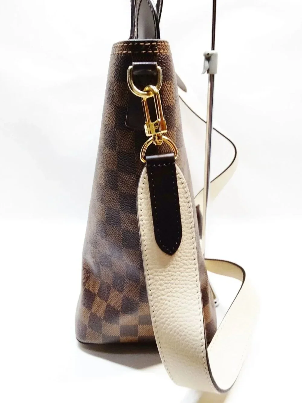 Authentic Louis Vuitton Jersey Damier Ebene Crossbody Tote Bag - Picture 5 of 16